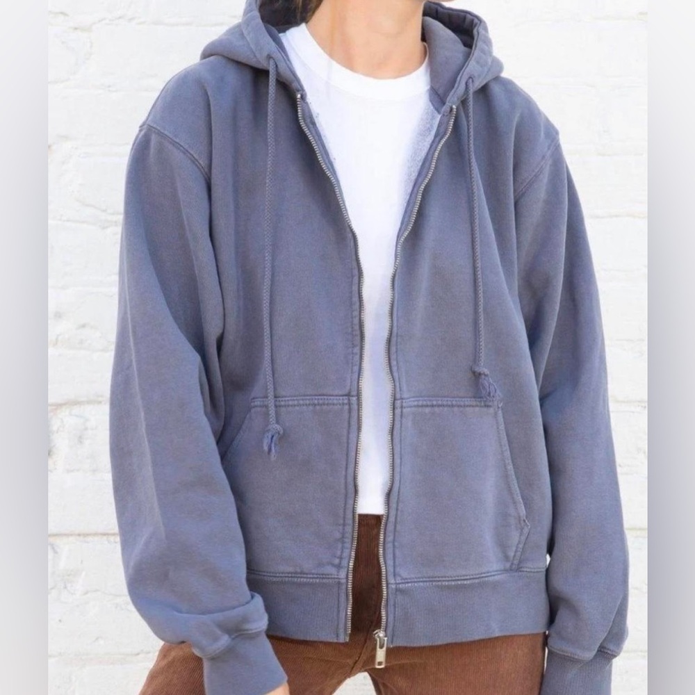 Blue brandy Melville zip up hoodie